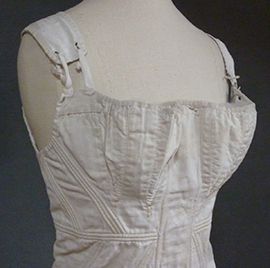 Corded Stays, 1830s, Meg Andrews, 3/4 Front/Side