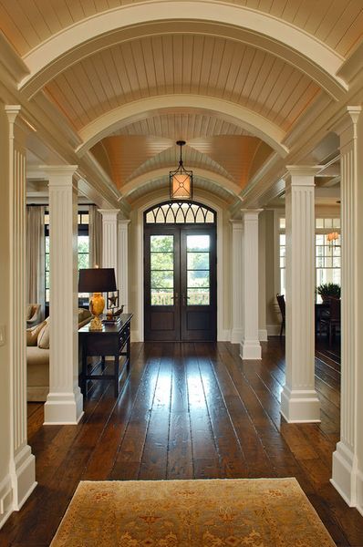 I love dark floors with white trim