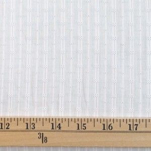 White Cotton Dimity Stripe - Renaissance Fabrics