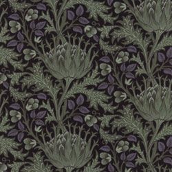 Moda William Morris Apprentice Artichoke Black Dam