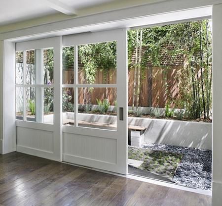 These doors are amazing. Finally a modern response to the age old 'sliding glass doors.'