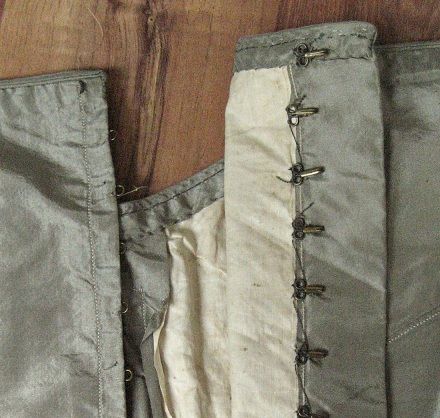 Attaching Hooks & Eyes to the edge of a bodice