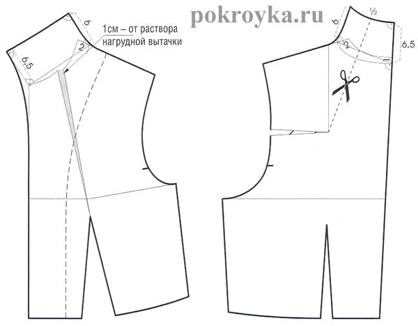 Russian site with illustrations for drafting various types of cut on collars and neckilines such as…