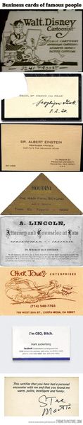 Fascinating business cards…