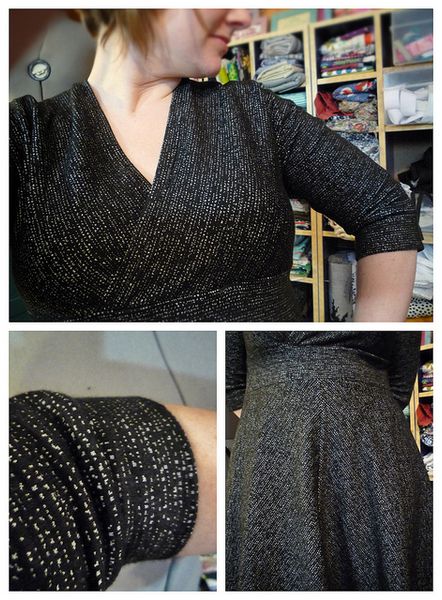 Tiramisu Dress in Black Double-Knit by Jirian (Gillian), via Flickr Va Va Voom, to be sure!