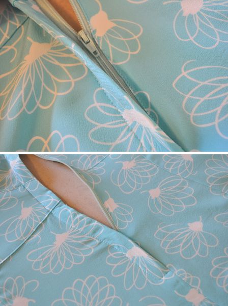 vintage-style lapped zipper in the side seam ~ how to
