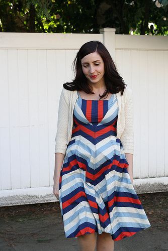 Sarai Mitnick's chevron dress