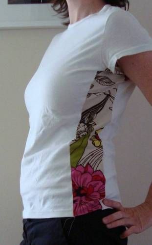 Enlarge a too-small shirt ...