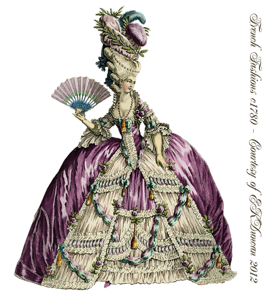 EKDuncan - My Fanciful Muse: c1774 French Fashion Plate in the Style of Marie Antoinette