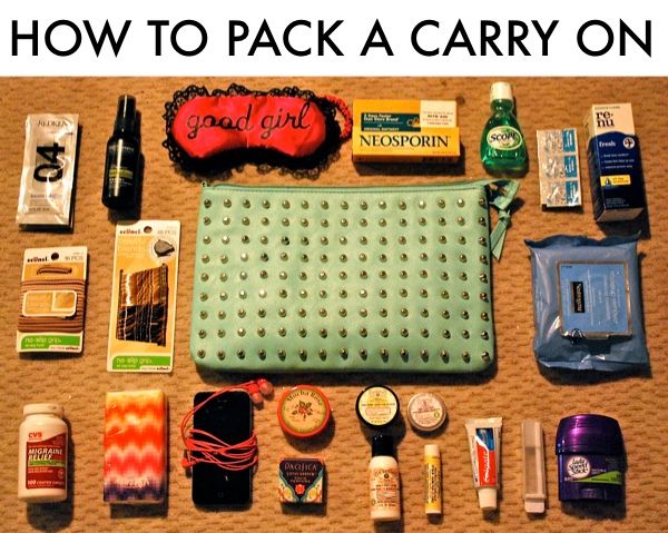 HOW TO PACK A CARRY ON {or Carry-on Necessities for the Pampered Traveler}