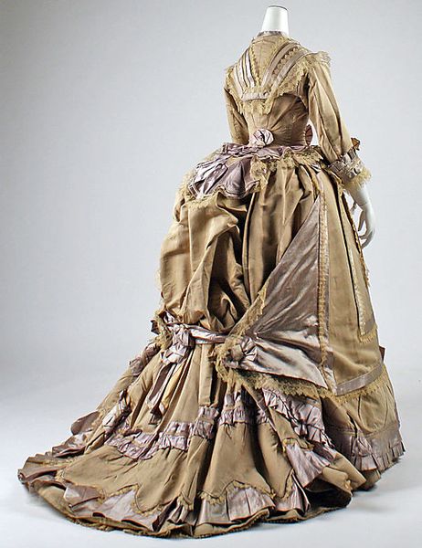 Silk dress 1865-70