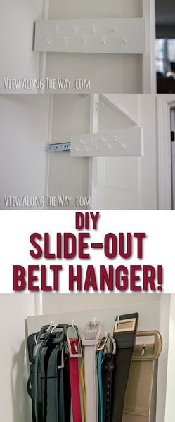 So easy and inexpensive to make your own belt holder that slides out!