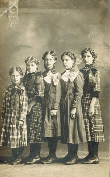 Sisters all in a row, early 20th C.