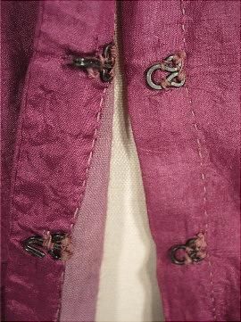 c. early 1830's Burgundy Wine Silk Bodice