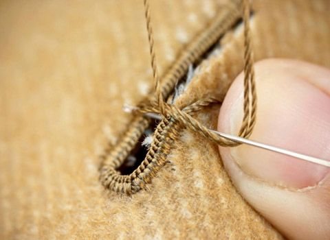 hand made button hole technique... easier than you think!