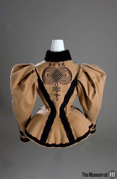 Skating Jacket Made Of Beige Wool, Black Soutache, Cording And Fur, Made By Maison Laur - French   …