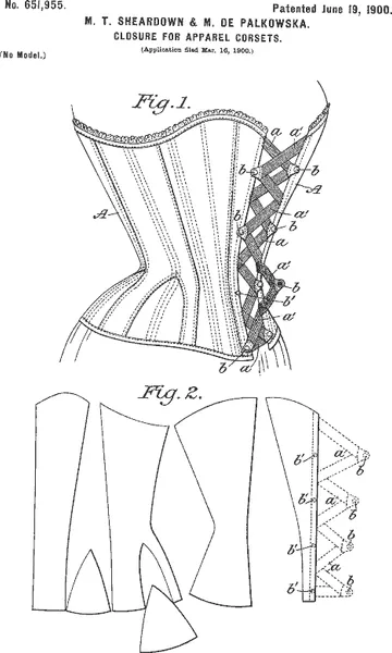 corset patent 1900
