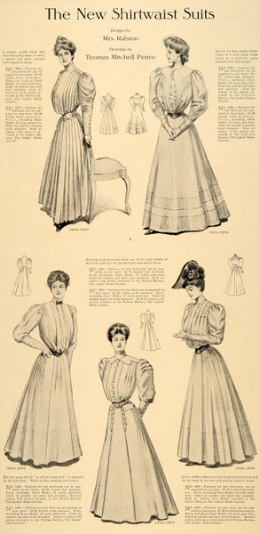 1905 Print Shirtwaist Suits Dress Skirt Ralston Gown - ORIGINAL HISTORIC IMAGE | eBay