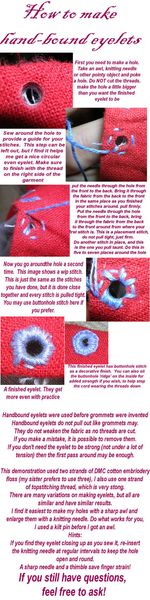making hand-bound eyelet holes by ~Kathelyne on deviantART      Just a nice, easy tutorial for putt…