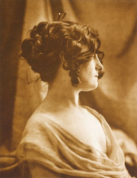 A young woman in profile, 1898. Photo by Maurice Bremard. #Victorian #1800s #portrait