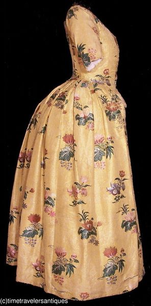 RARE C1760's 1770's Lady's Silk Brocade Open Robe | eBay