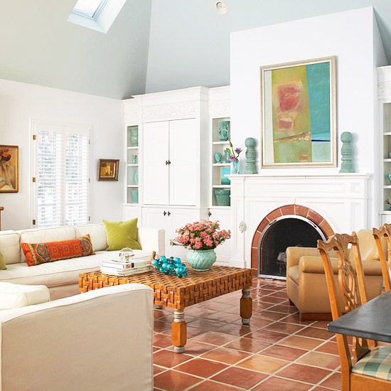 Create Old-World Style with Terra-Cotta + blues