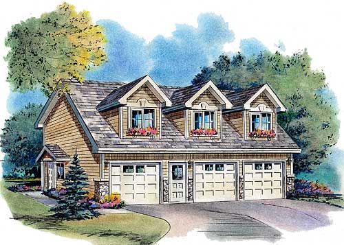 Garage Plan chp-25093 at COOLhouseplans.com