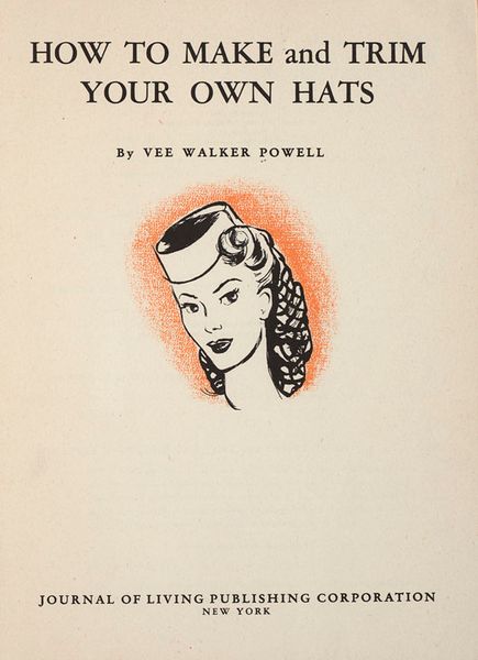 How to Make and Trim Your Own Hats - free e-book.