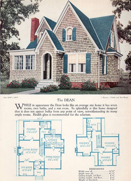 1920's home plans. The Dean