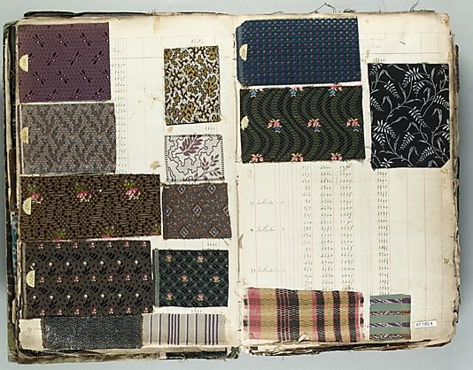 Textile Sample Book    Date:      1843  Culture:      French Met Museum