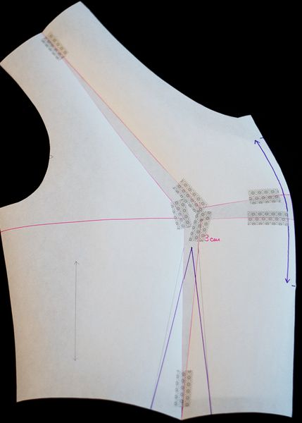 Full Bust Adjustment to the front!, not the sides! Yay!