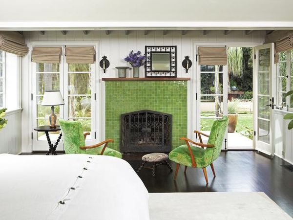 Apple Green Fireplace as a Focal Point
