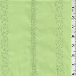 Lime Green Embroidered Poplin - Discount Fabrics