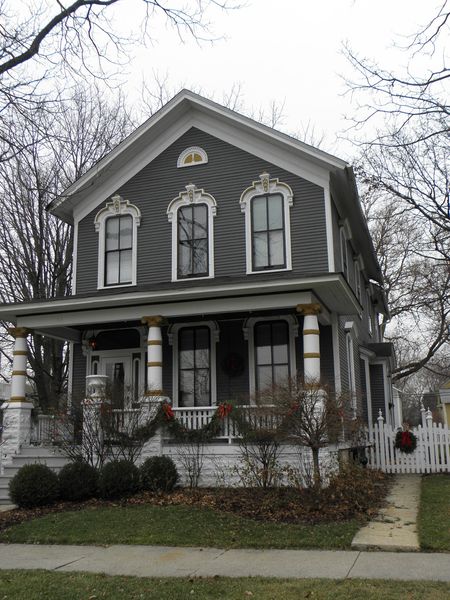 Dark Gray Victorian House