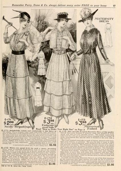 page from 1915 Perry, Dame & Co.'s  catalog "The Latest New York Styles for Women, Misses & Childre…