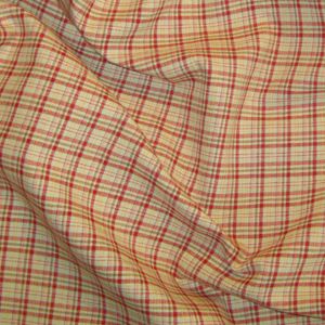 Red & Cream Cotton Checks - Renaissance Fabrics