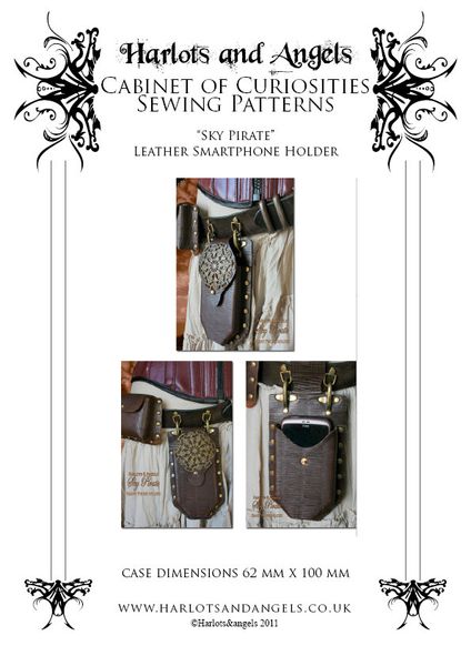 Steampunk Smartphone holder leather work pattern. $7.95, via Etsy.