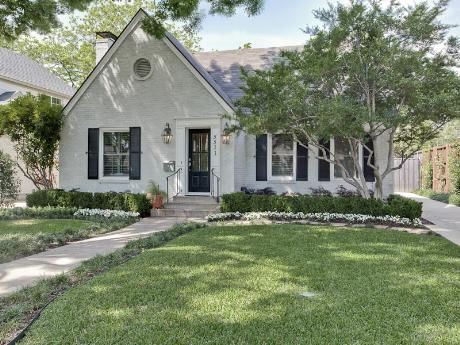 Painted brick cottage style