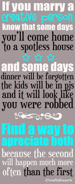 Creative People, via. Craft Snark