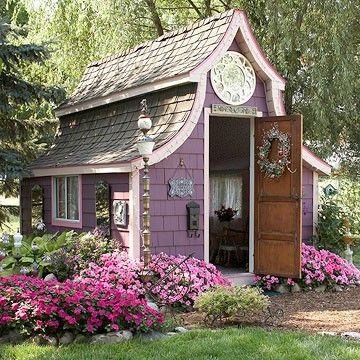 Pretty Purple garden shed
