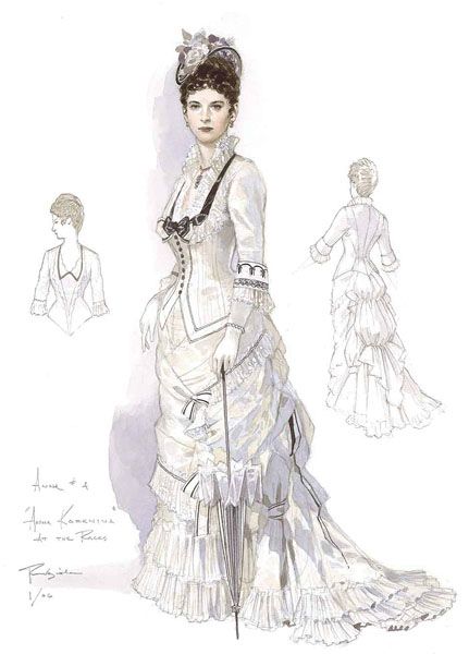 Costume designs by Robert Perdziola for Anna Karenina at Florida Grand Opera