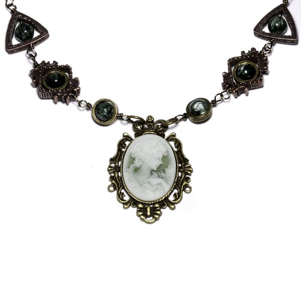 Steampunk Jewelry Necklace Seraphinite and by CatherinetteRings. $65.00, via Etsy.