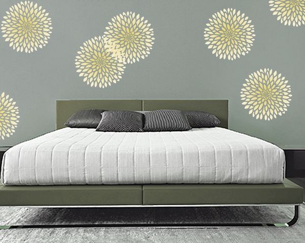 Squeee! Giant chrysanthemum stencil!