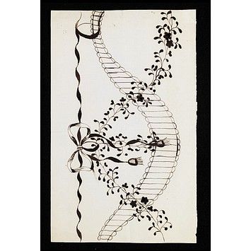 Probably for petticoat border. Designed in 1785. V