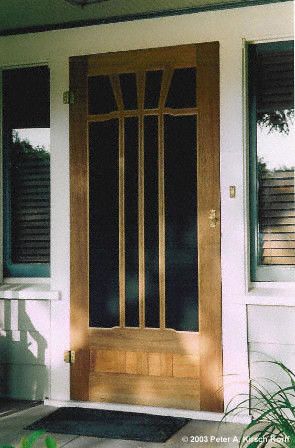 Greene & Greene Inspired Mahogany Screen Door
