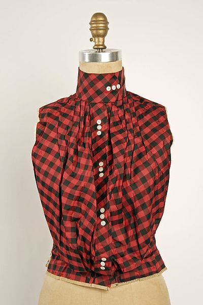 c.1897 Bodice (vest with plastron front) that would be worn under a jacket