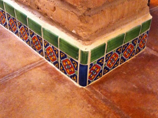 Mexican tile baseboard