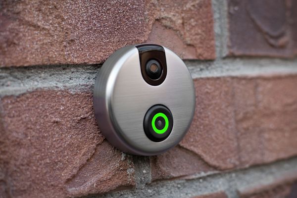 WiFi-enabled doorbell, contains a button, day- and night-vision camera, microphone, speaker, and mo…