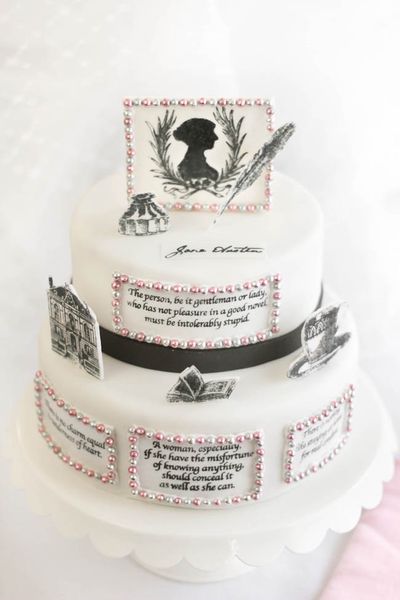 Jane Austen Cake. I love it!