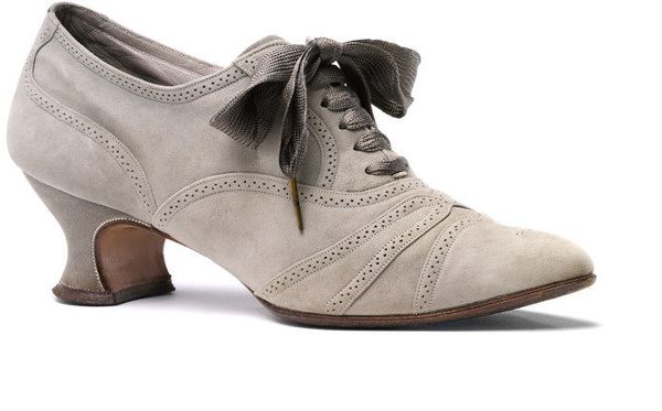 1910-1914, England - Shoe by Alan McAfee - Sueded, silk taffeta
